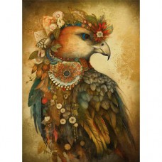 DUTCH LADY DESIGNS GREETING CARD Bohemian Eagle